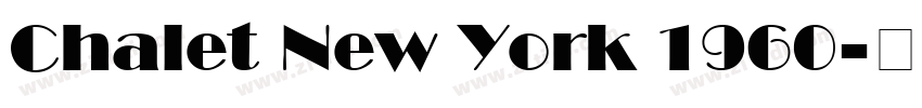 Chalet New York 1960字体转换